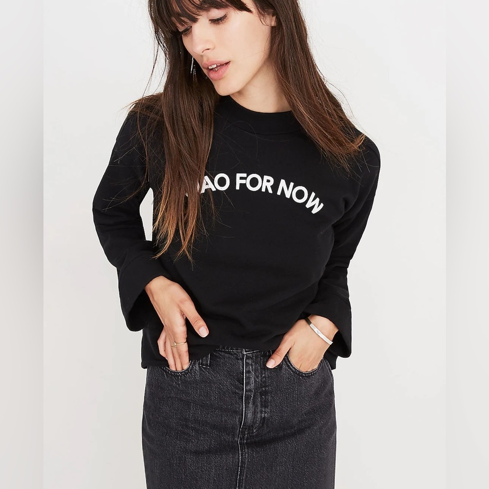 Madewell Ciao For Now Mockneck Pullover Sweatshirt